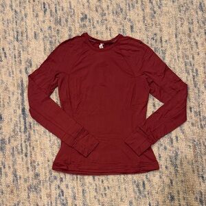 Lululemon Red Long Sleeve Top